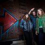 Anna St. Louis (left to right), Mike Tuley, and Brook Tuley of the band Bloodbirds pose for a portrait before their concert in Kansas City, Missouri at the Art Closet on Saturday, May 4, 2013.